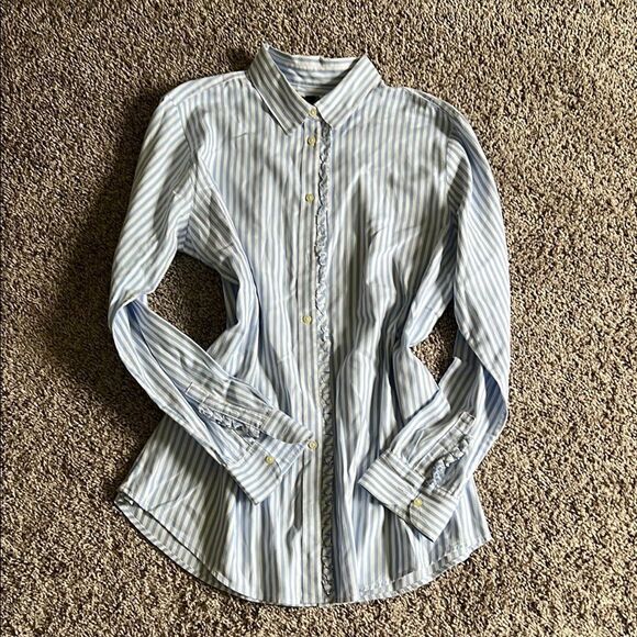 Banana Republic Tops - Womens Banana Republic Dillon Shirt Blue and White Striped Button Down Shirt